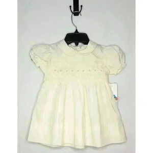 NWT Size 4T Petit Ami Yellow Floral Rose Smocked Dress